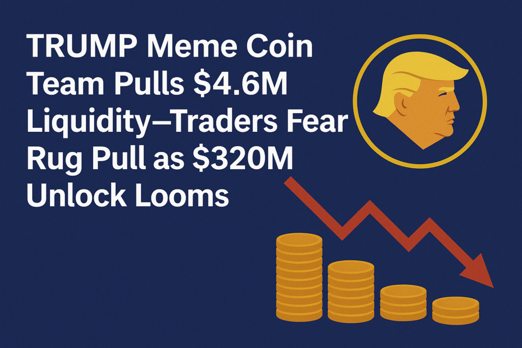 TRUMP Meme Coin Team Pulls $4.6M Liquidity—Traders Fear Rug Pull as $320M Unlock Looms