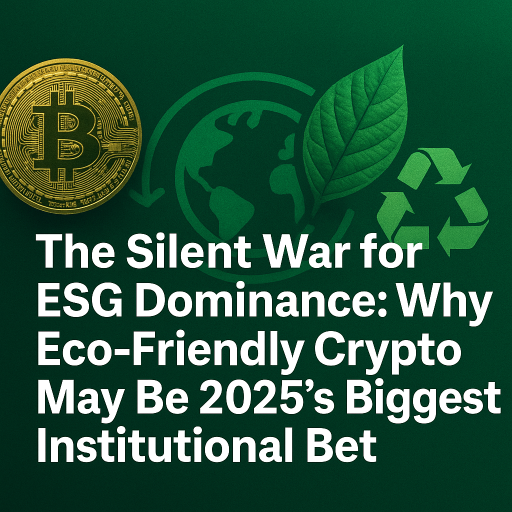 The Silent War for ESG Dominance: Why Eco-Friendly Crypto May Be 2025’s Biggest Institutional Bet