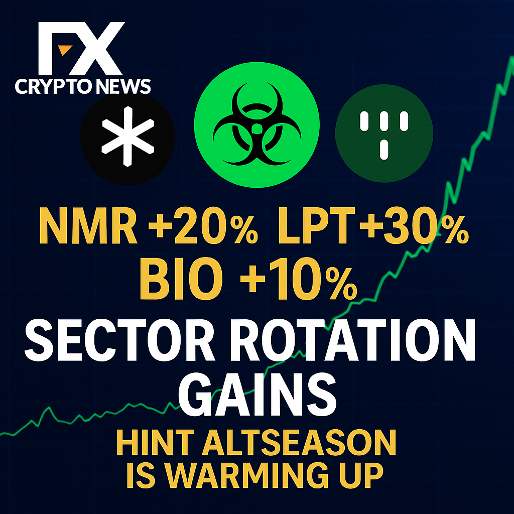 NMR +20%, LPT +30%, BIO +10%: Sector Rotation Gains Hint Altseason is Warming Up
