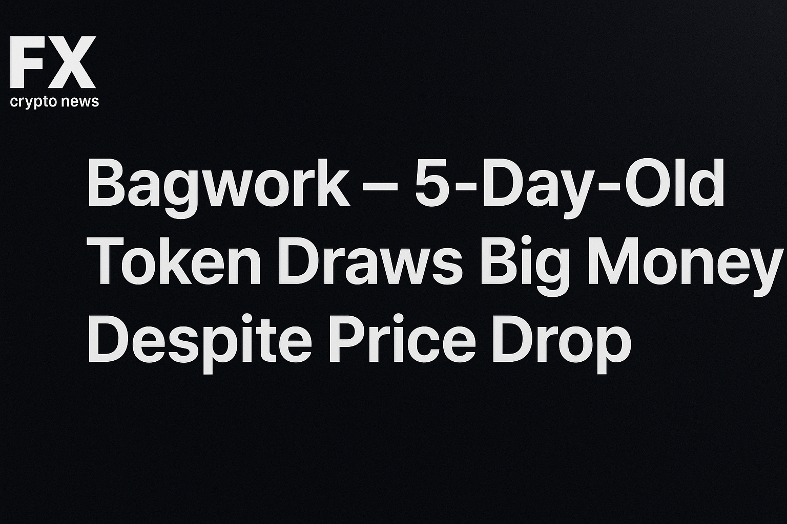Bagwork Token Draws Big Money Despite Price Drop