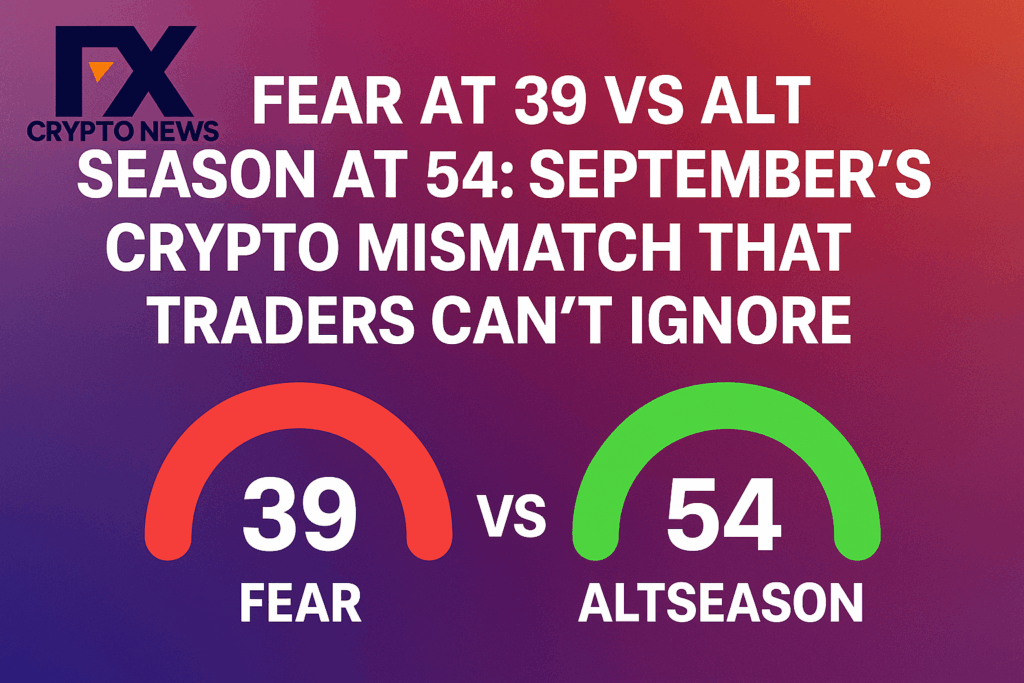 Fear at 39 vs Altseason at 54: September’s Biggest Crypto Mismatch